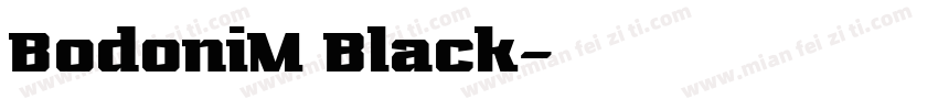 BodoniM Black字体转换